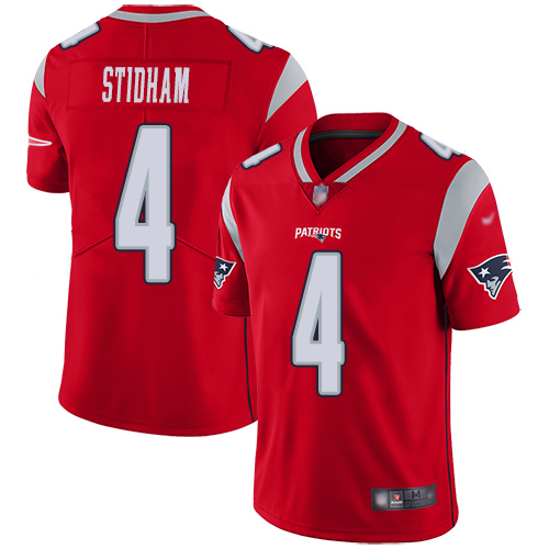 New England Patriots Limited Red Men #4 Jarrett Stidham NFL Jersey Inverted Legend